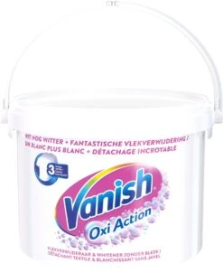 Levensproducten 19 Vanish Oxi Action Poeder - Vlekverwijderaar Voor Witte Was - 2,7 Kg